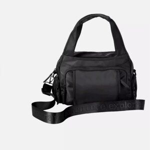 Samantha Brown To Go Travel Hobo Bag with Removable Crossbody Strap BLACK nwt